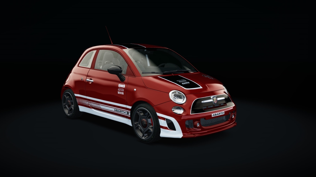 Abarth 500 EsseEsse Step1, skin maroon_white