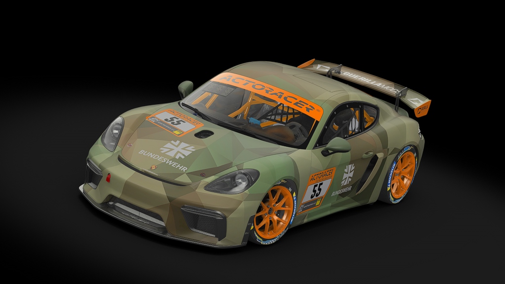 Porsche 718 Cayman GT4 Clubsport, skin N24H_Bundeswehr_55