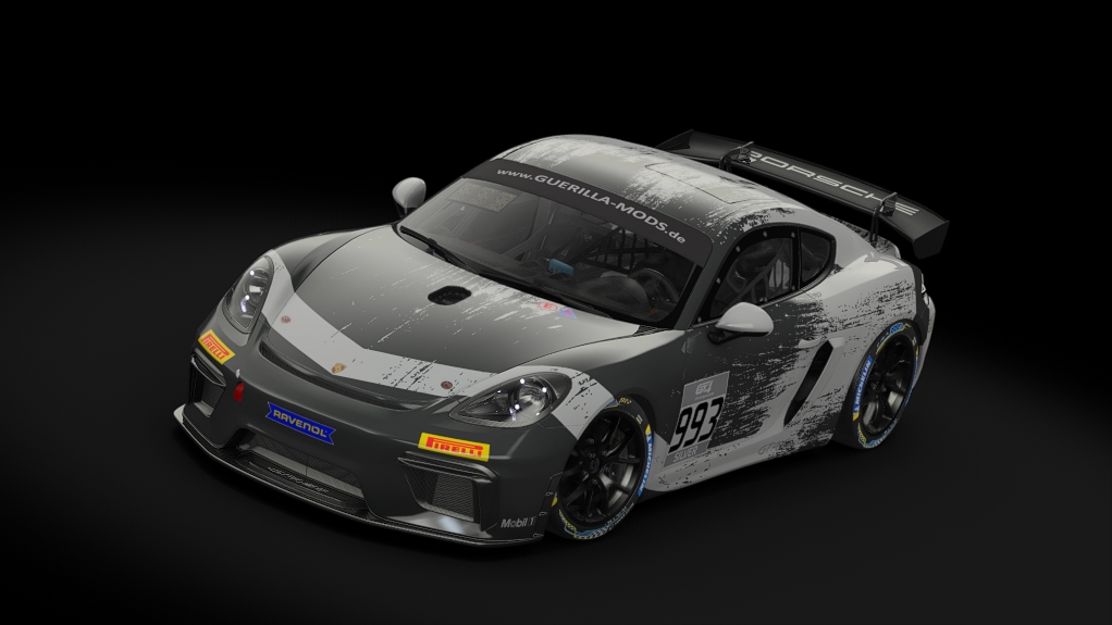 Porsche 718 Cayman GT4 Clubsport, skin rm_gt4_european_series_fictional_porsche_motorsport_white_993