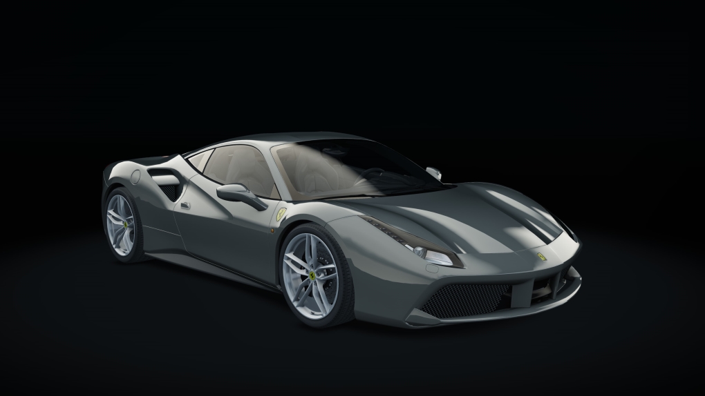 Ferrari 488 GTB, skin grigio_ferro