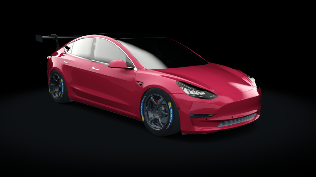 Tesla Model 3 Mountain Pass Performance MPP.R, skin red_multi_coat